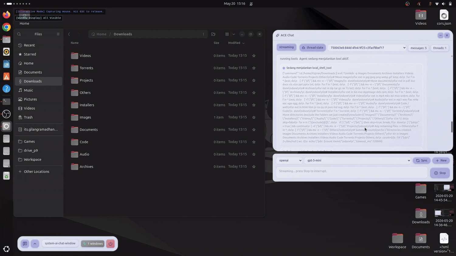 ACE agent workflow demo